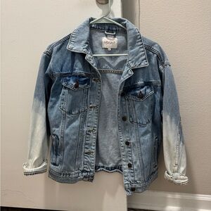 Vibrant Acid Washed Light Blue Denim Jacket